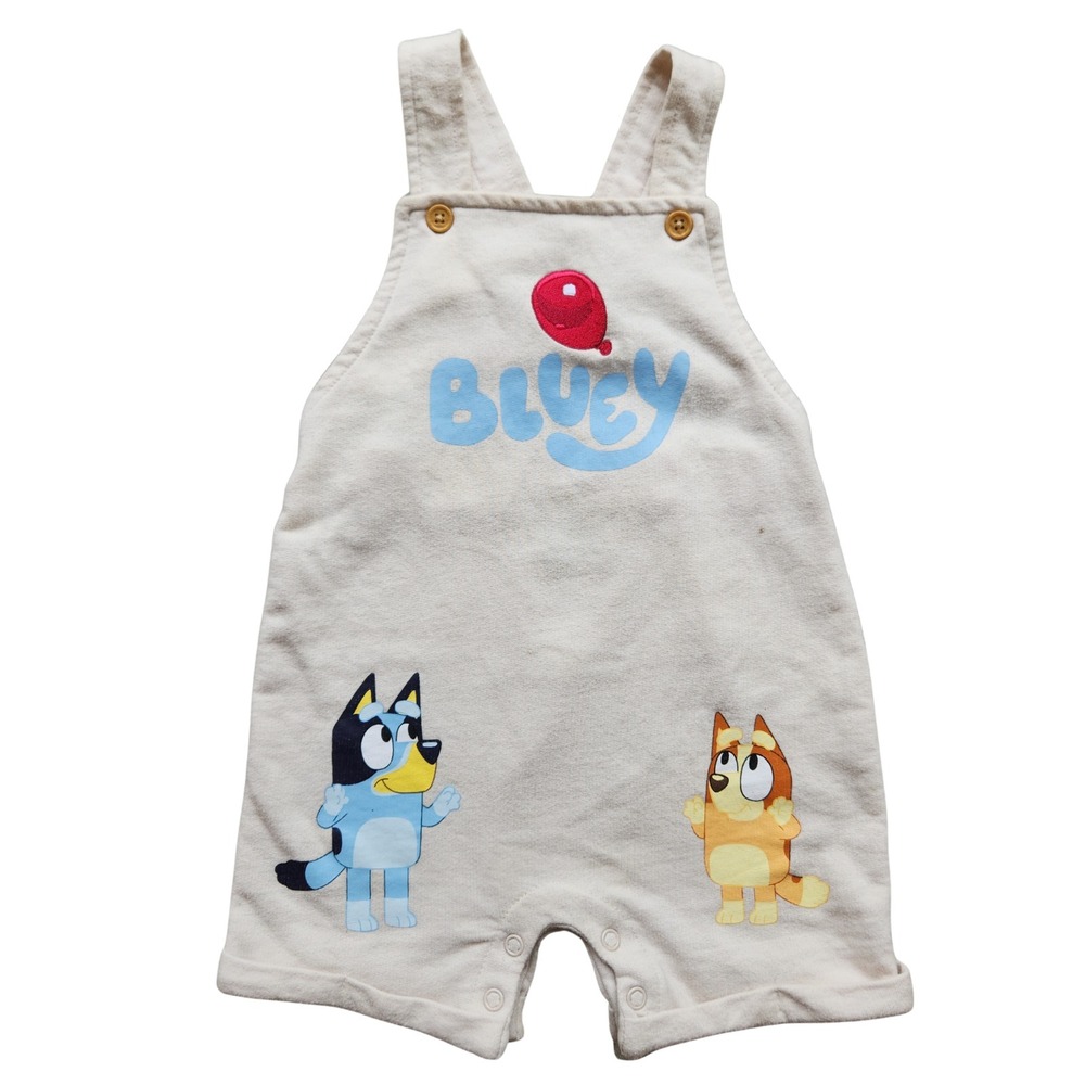 Bluey Overalls Size 12M Boys, Girls (Unisex)‎ Embroidered